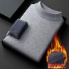Suéter para hombres jóvenes y de mediana edad de terciopelo Angola nuevo de cuello redondo y manga larga para hombre corte slim casual moderno guapo