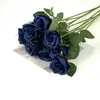 Rosa de Terciopelo Simulado Decoración de Boda Flor Simulada Día de San Valentín Chino Accesorios de Fotografía Decoración del Hogar Rosa de Flor Falsa Individual