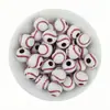 Cuentas acrílicas para pelota de béisbol de 11 mm, cuentas redondas, pelota de béisbol con cuentas, agujero recto, material hecho a mano, pulsera, accesorios para joyería DIY