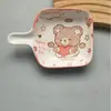 Tigela de Cerâmica Estilo Japonês Desenho Animado para Molho Utensílio de Mesa Tigela para Vinagre Doméstico Tigela para Molho de Soja Condimento Tigela para Mergulhar Tigela para Lanches Micro-ondas