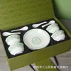Bozhi Felicidad Largo 4 Tazones 4 Cucharas 1 Plato/2 Platos Creativo Cerámica Tazón Plato Cuchara Vajilla Set de Regalo de Alta Gama Venta al por Mayor