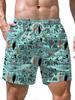 Impresión digital 3D traje moda pantalones cortos de playa fabricantes suministro mapa se puede determinar