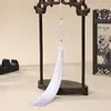 Aretes con Borla de Abanico Degradado Antiguo Colgantes Joyería Hanfu Borla Hecho a Mano Decoración Antigua Abanico de Flores Xiangyun Estilo Nacional Borla