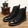 Botas altas estilo Martin para hombre transfronterizas, botas de moda estilo europeo y americano, botas de otoño e invierno para hombre, botas para hombre 28006