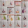 Pulsera Artesanal de Madera con Semillas de Cascabel, Cascabel de Agitar a Mano, Carrillón de Viento de Cáscara de Fruta de los Deseos, Colgante para Bolso, Llavero para Teléfono