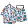 Traje de Performance para Jardim de Infância Estilo Étnico Dai Roupa Familiar Camisa Floral Masculina e Feminina Manga Curta Retrô Havaiana Tendência de Roupa Infantil