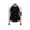 TB Tom Winter Nueva Chaqueta Abrigo Raglán de Cuatro Barras Unisex Moda Casual Chaqueta Abrigo Versátil para Hombres y Mujeres