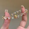 Estrela Popular do Xiaohongshu Estilo Passe-partout Contas de Vidro Água Brancas Transparentes Pulseira de Contas Exquisite Retrô Dropshipping