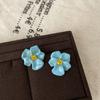 Pendientes con clip de oreja de flor de color dopamina para mujer, de dulce temperamento, sin orificios para las orejas, pequeños, frescos, lindos y atractivos, para chica, al por mayor