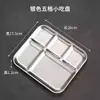 Plato de Cena para Barbacoa Coreana 304 con Tres Compartimentos, Plato Sazonado, Plato Drenante, Plato para Empanadillas, Plato para Snacks, Plato para Barbacoa, Plato para Bistec