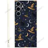 Estilo Europeo Sombrero de Bruja de Halloween Estampado de Gato Negro Funda para Teléfono para Samsung Alta Calidad Impresión UV Mate Suave
