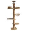 Poste trepador para gatos de pie con ventosas transfronterizo, Árbol para gatos tipo cápsula espacial, Rascador para gatos, Plataforma de escalada para gatos de madera maciza, Muebles para gatos