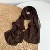Cachecol fino de linho para primavera e verão, fino, estreito, longo, respirável, proteção para o pescoço, cachecol feminino, cachecol longo, acessórios para faixa de cabelo, novo
