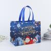 Em estoque bolsa de Natal transfronteiriça sacola de embalagem para presente portátil dobrável filme metalizado não tecido sacola personalização