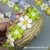 Flores de Encaje Bordadas por Computadora Seda de Leche Estilo Étnico Pequeño Aroma Ropa de Presentación para Niños Flores en Cuello Étnico Encaje Colorido