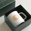 Peça de Vedação de Cobre Reta Copo Doméstico Esmaltado Cerâmico Copo de Água Copo de Café Simples Caneca Personalizada LOGO Imprimível