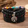 Nuevo Pulsera de Cinco Piezas con Cuentas de Madera de Colores Estilo Flor Pulsera Elegante Moda Joyería Hecha a Mano en Hilo De Fábrica En Stock