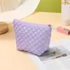Bolsa de Cosméticos Estilo Ins Simple para Mujer Pequeña Portátil de Viaje Portátil Gran Capacidad Algodón Relleno de Plumas de Alto Nivel Bolsa de Almacenamiento