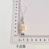 Case de Celular Pingente de Boneca Chorando Desenho Animado Resina Criativa Fofa Boneca Chorando Rosa Bolsa Cordão de Miçangas Perler Corrente Ornamentos Atacado
