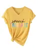Amazon eBay sitio independiente moderno versátil elegante mujer cuello en V logopeda camiseta de manga corta