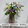 Arreglo de Piso para Boda Púrpura Romántico Banquete de Compromiso Diseño Salón de Bodas Escenario Guía de Camino Flor Decoración de Boda Arte Floral Artificial