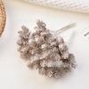 Pinha mini flor de pinho diy decoração de natal artesanal guirlanda árvore de natal cedro ouro prata pinha pinha flor seca