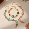 Procesamiento Personalizado de Collares de Acero Inoxidable de Lujo Ligero Europeo y Americano Incrustados con Oro Real de 18 Quilates, Modernos y Versátiles, Procesamiento de Muestras de Collares