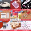 Juego de Herramientas para Goteo de Pegamento de Cristal DIY Guantes Taza Medidora Báscula Electrónica Pinzas Gotero Papel de Lija Pulidora Punzón Manual