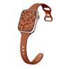 Adecuado para Correas de Apple Watch para Apple Watch Series 1-12/Ultra3/Se3, Correa de Reloj de Silicona con Leopardos Cóncavos en la Cintura Delgada
