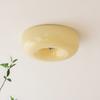Lámpara de techo Bauhaus de espectro completo para dormitorio principal, lámpara de cristal antigua de estilo francés retro para pasillo, balcón y crema.