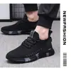 Otoño 2026 Nuevo Elástico Flyknit Transpirable Malla Negra Zapatos Casuales Suela Suave Ligeros Cómodos Tenis F99