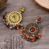 Pendientes Largos Bohemios Cuidadosamente Seleccionados para Mujer, Pendientes de Borla Acrílica Coloridos Retro, Estilo Étnico de Yunnan, Versátiles