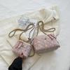 Bolso de Mujer Diseño Nicho Bolso Otoño Nuevo Cadena Bandolera Textura Portátil Estilo Lana Bolso Balde