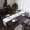 Nova Bandeira de Mesa Zen Chinesa Tecido de Fio de PVC Tapete de Chá Selante Impermeável Fácil de Cuidar Bandeira de Chá Toalha de Mesa Retangular Macia