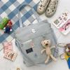 Bolsa de lona ins para mujer estilo coreano bolsa de mensajero gran capacidad moda todo partido hombro portátil bolsa de tutorial mochila