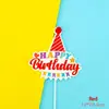Toppers para Pastel de Feliz Cumpleaños, Picks para Cupcakes con Diseño de Sombrero de Fiesta Colorido para Decoración de Cumpleaños
