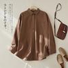 Advanced Sense Thickened Brown Shirt Jaqueta Feminina 2025 Primavera Nova Solta Slim Plus Size Camisa Top