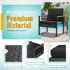 Promoção Amazon Conjunto de Sofá de Rattan de 3 Peças para Exterior para Pátio, Jardim, Varanda, Hotel, Cadeiras de Rattan, Móveis Transfronteiriços