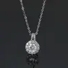 Collar Colgante de Princesa Redondo de Moissanita de Moda para Mujer, Cadena para Clavícula Simple y Versátil, Venta al por Mayor, Popular en Transmisiones en Vivo de TikTok
