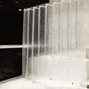 Cortina de Ducha con Patrón de Guijarros, Cortina Gruesa Impermeable para Partición de Baño, Peva Translúcido Mate Separación Seco-Húmedo, Estilo Lujo Ligero