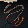 Corda de Colar Trançada Feita à Mão de Xizang Corda de Pingente Multicolorida Mais Vendida Corda para Pendurar Joias Populares ao Vivo Franja Vintage