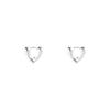 Simples Retro Metal Estilo Prata Brilho Amor Orelha Fivela Estilo Feminino Luz Luxo High-end Cool Style Brincos Brincos