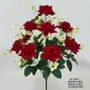 10 Buquês de Rosas, Rosas Simuladas de Veludo, Flores para Decoração de Casa, Casamento, Hotel, Buquês para Foto ao Ar Livre