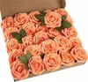 Caixa de Presente Transfronteiriça Espuma Pe Rosa Flor Artificial com Haste 25 Flores Decorativas de Casamento Presente de Dia dos Namorados