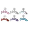 Brincos de Liga de Titânio Olho de Cavalo Oblíquo Seis Elos Zircônia G23 Titânio Espiral Interna Acessível Joias de Body Piercing de Luxo Unhas de Osso da Orelha