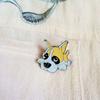 Broche de metal para perro mascota de venta caliente, insignia para ropa y sombrero, aleación, accesorios para amantes de los animales, una generación de punto