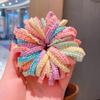 Anillo para el cabello con cuerda para la cabeza sin costuras de color caramelo, banda de goma pequeña de encaje para mujer, tocado para niños de alto valor de color, accesorios para el cabello al por mayor