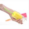 Esponja de descontaminación multifuncional cepillo de limpieza color caramelo cepillo para biberón cepillo para botella tipo pétalo mango largo fácil cepillo para taza