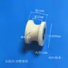 Roda de Polia de Nylon com Canaleta em U Rolamento Roda de Borracha Roda Guia para Tubo Redondo Suporte de Roda para Trilho Plástico Roda de Suporte para Porta e Janela com Canaleta em U