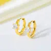 Pendientes Transfronterizos de Acero de Titanio Médico con Circonita para Mujer, Pendientes Marinos de Lujo Ligero y Gama Alta, Pendientes Pequeños Completos de Diamante Estilo Vacaciones al por Mayor